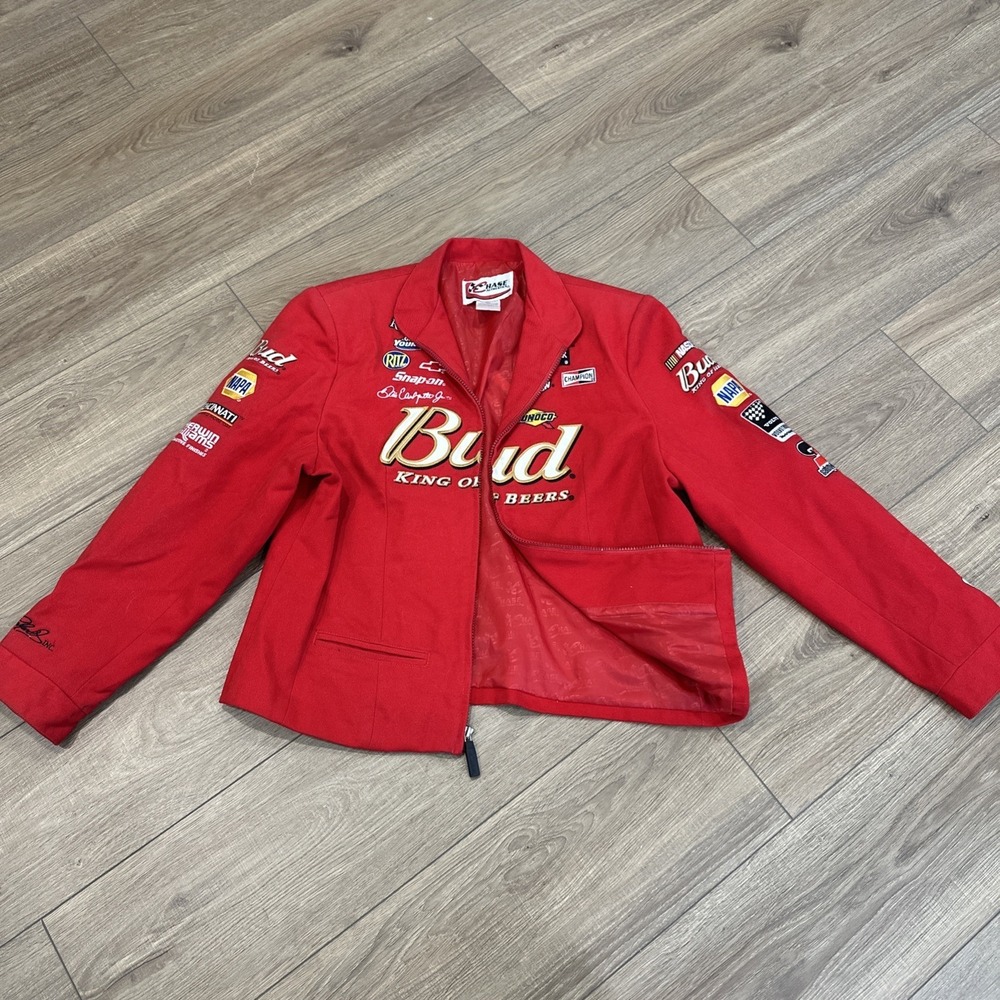 Vintage Dale Earnhardt Jr. Chase Authentics Jacket Women's XL Nascar Budweiser